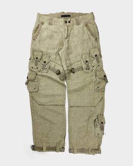 Ralph Lauren Silk + Linen Cargo Pants 1990's