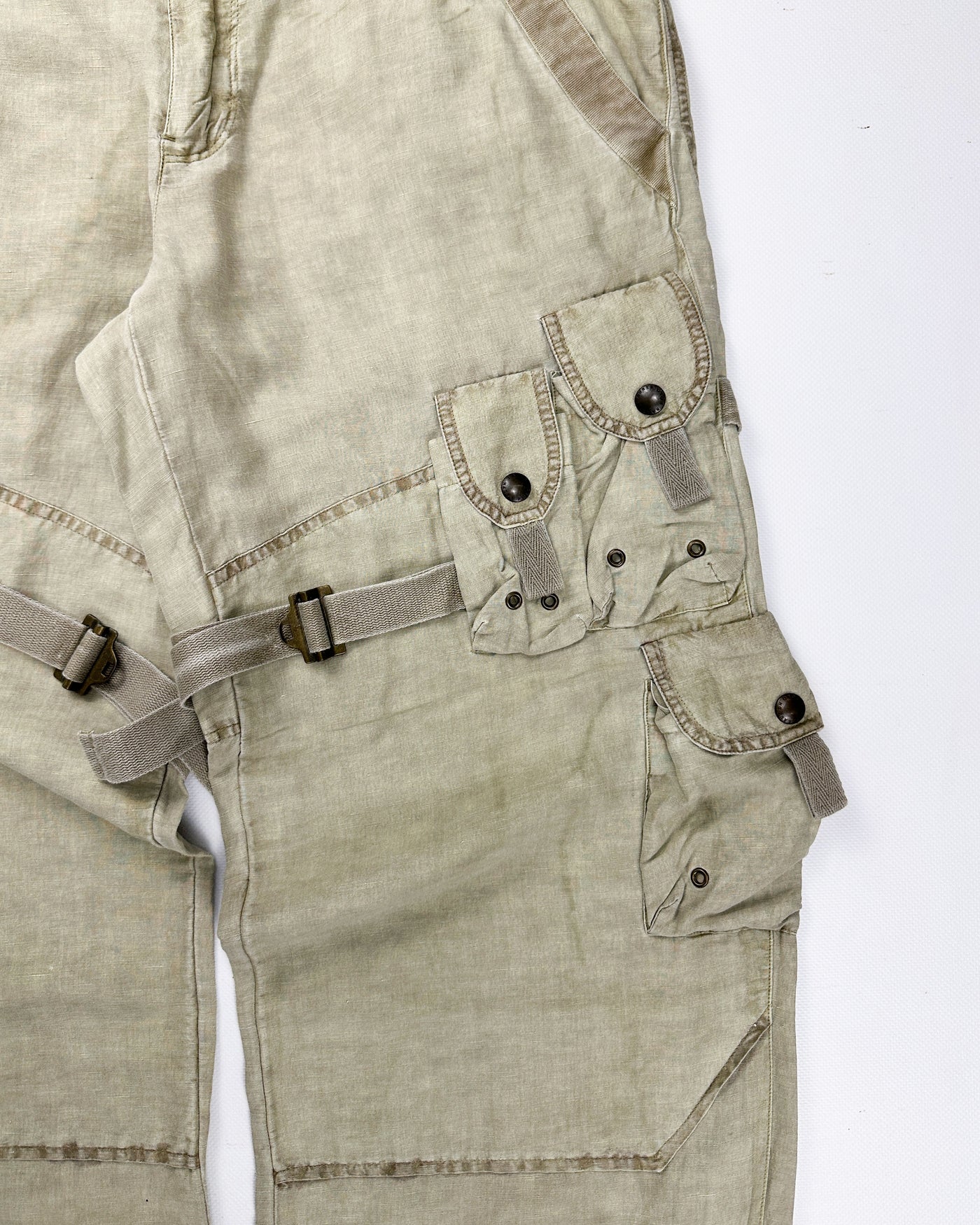 Ralph Lauren Silk + Linen Cargo Pants 1990's
