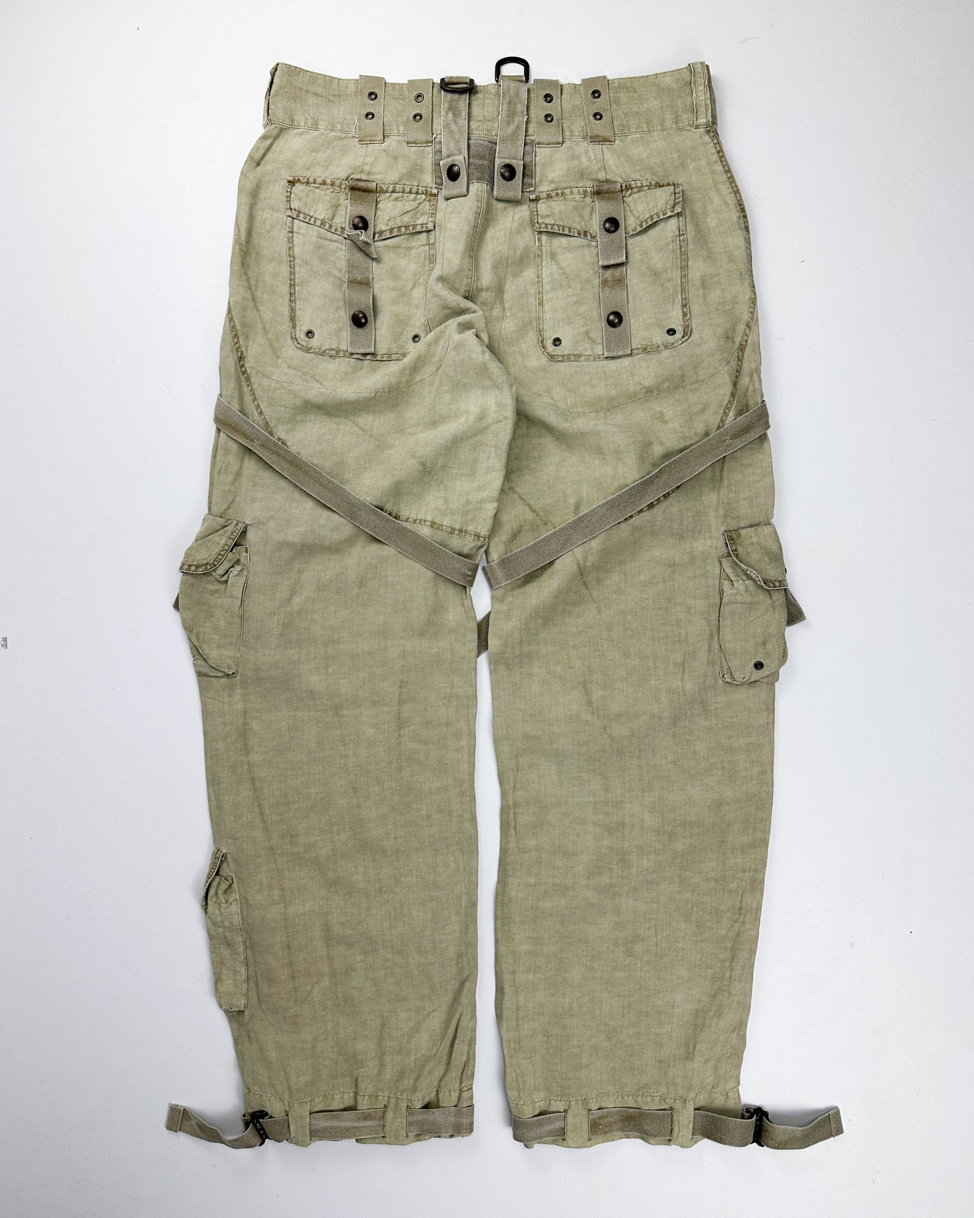 Ralph Lauren Silk + Linen Cargo Pants 1990's
