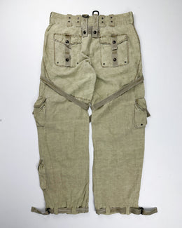Ralph Lauren Silk + Linen Cargo Pants 1990's