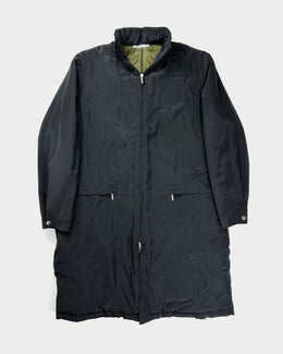 Alexander Mcqueen Long Black Nylon Jacket 2000's