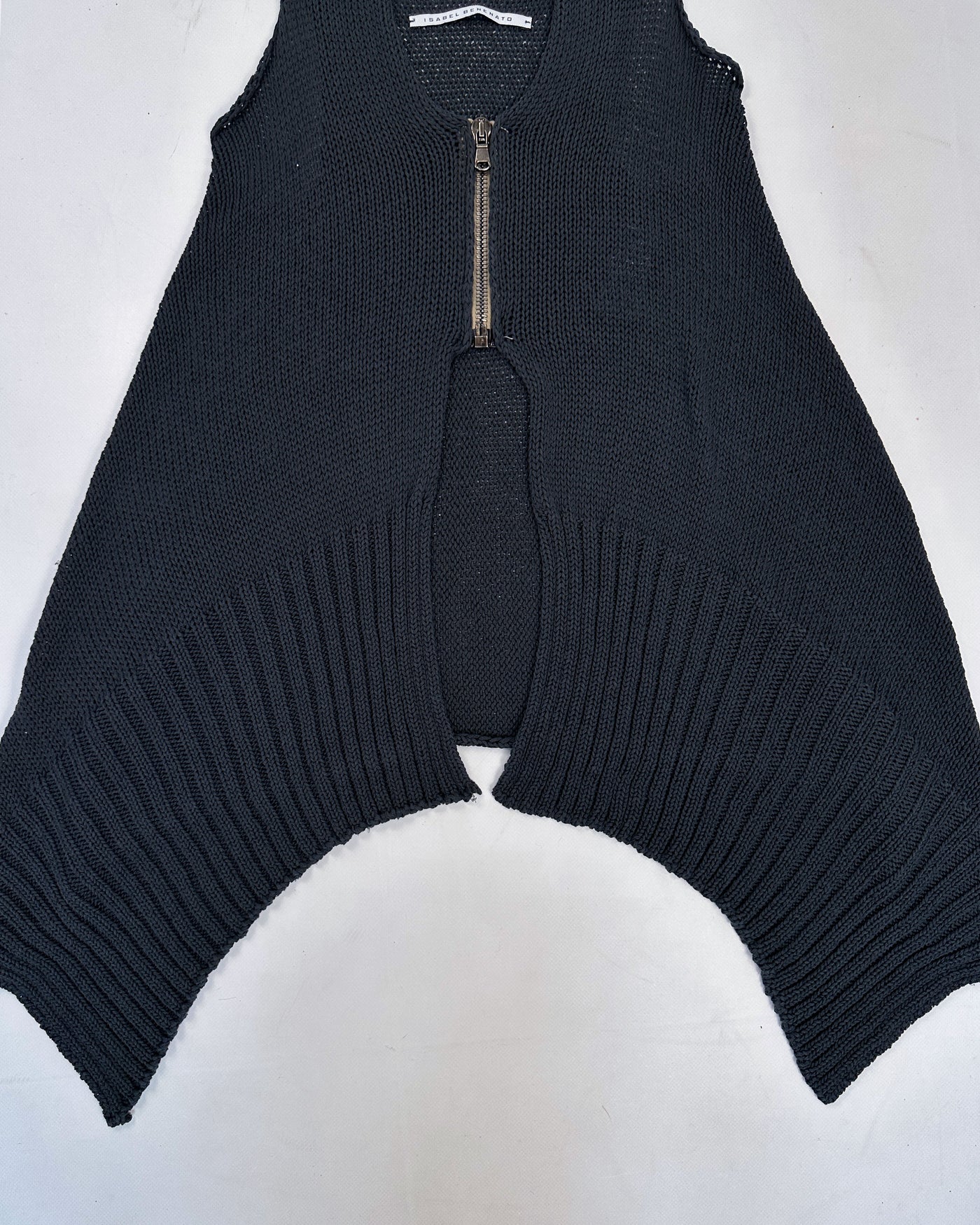 Isabel Benenato Zipped Sleveless Cardigan 2000's