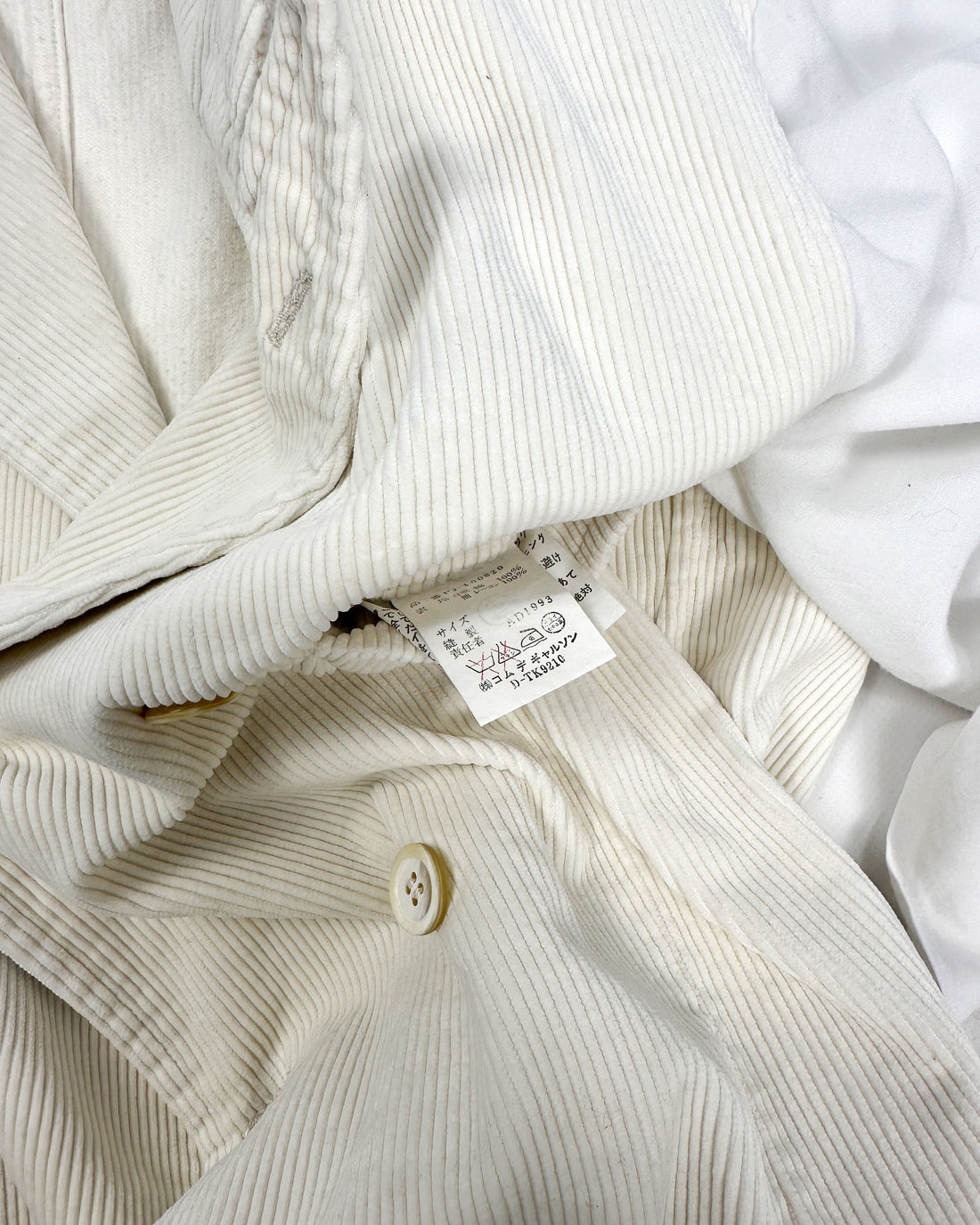 Comme Des Garçons Homme plus White Corduroy + Shirt Blazer 1993