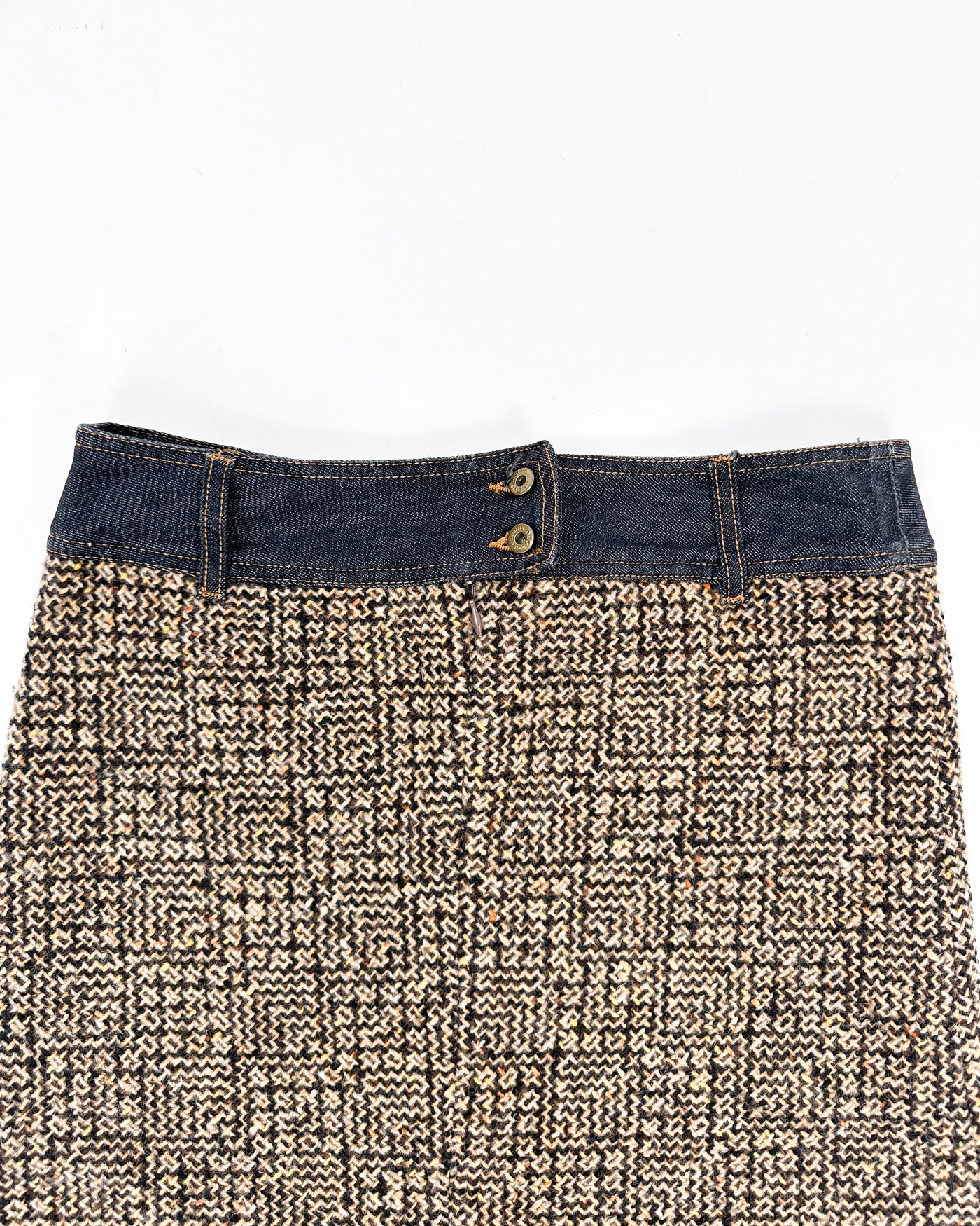 Dolce & Gabbana Checkered Wool Skirt 2005