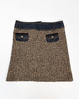 Dolce & Gabbana Checkered Wool Skirt 2005