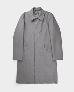 Agnes B Pearl-Grey Cotton Long Coat 1990's