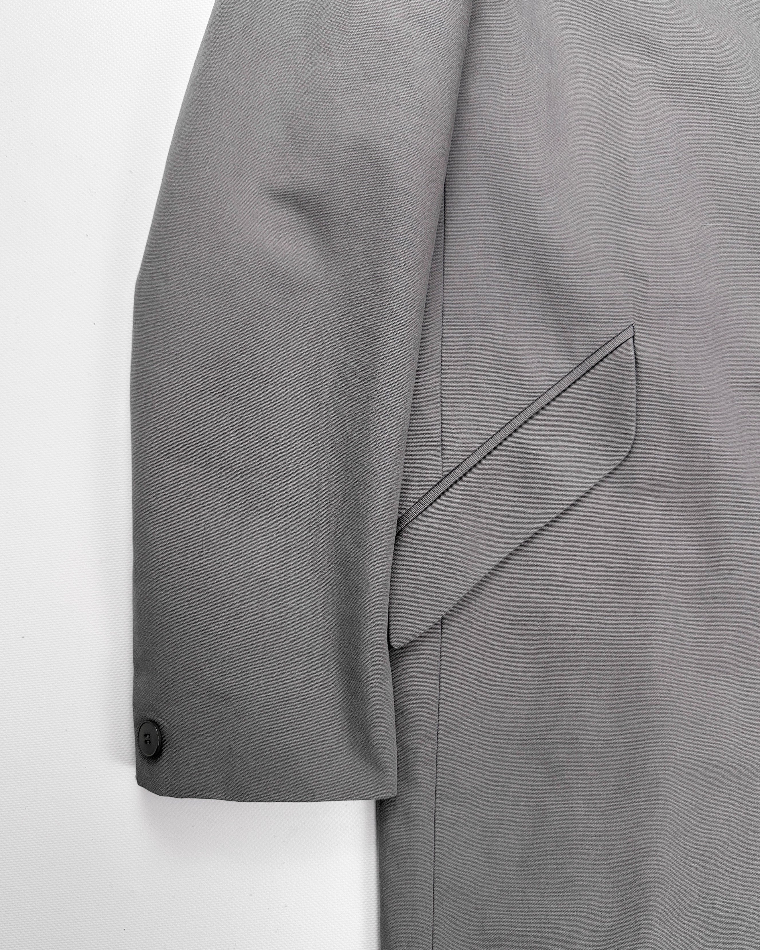 Agnes B Pearl-Grey Cotton Long Coat 1990's - Vintagetts