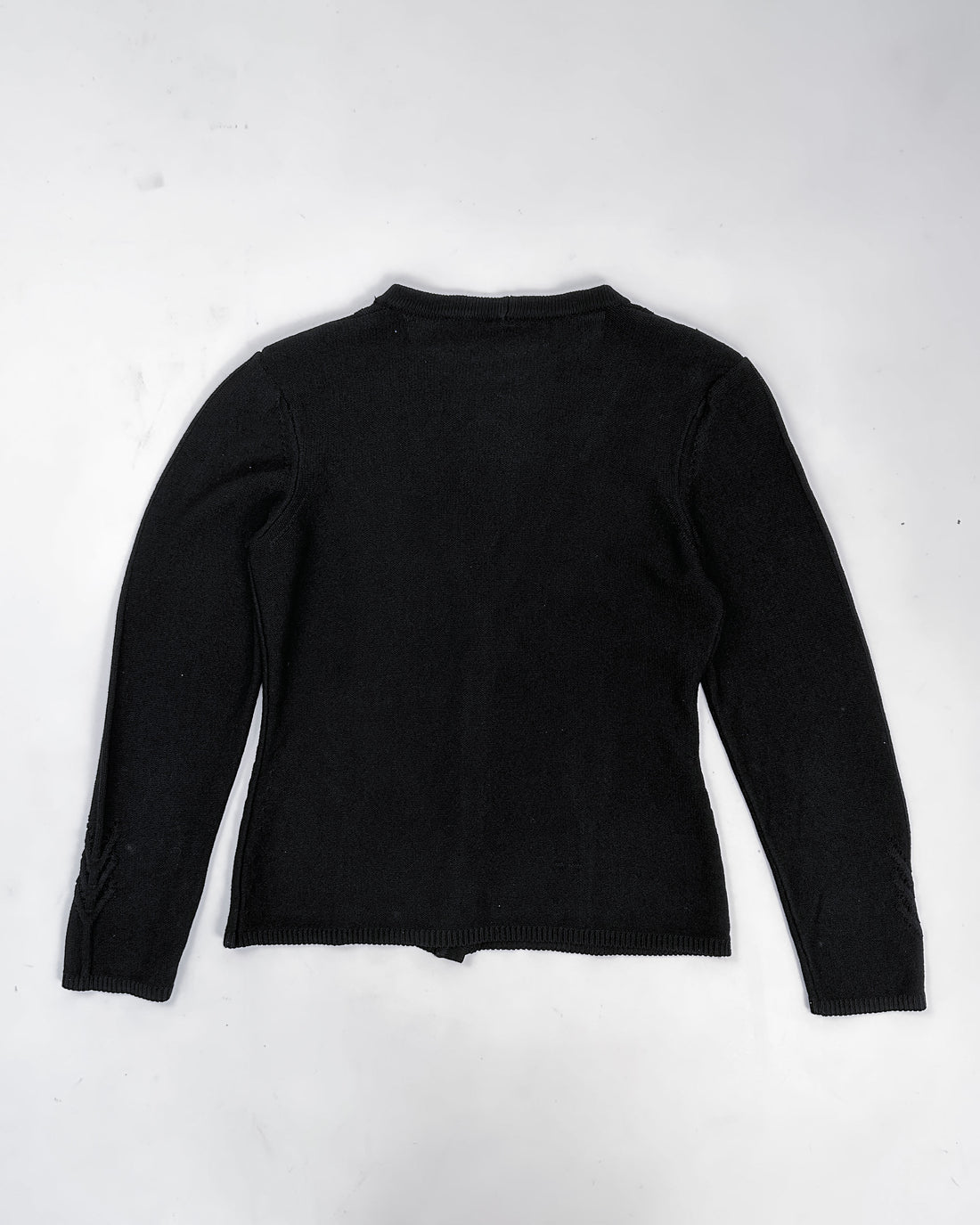 Mugler Black Knit Cardigan 1990's