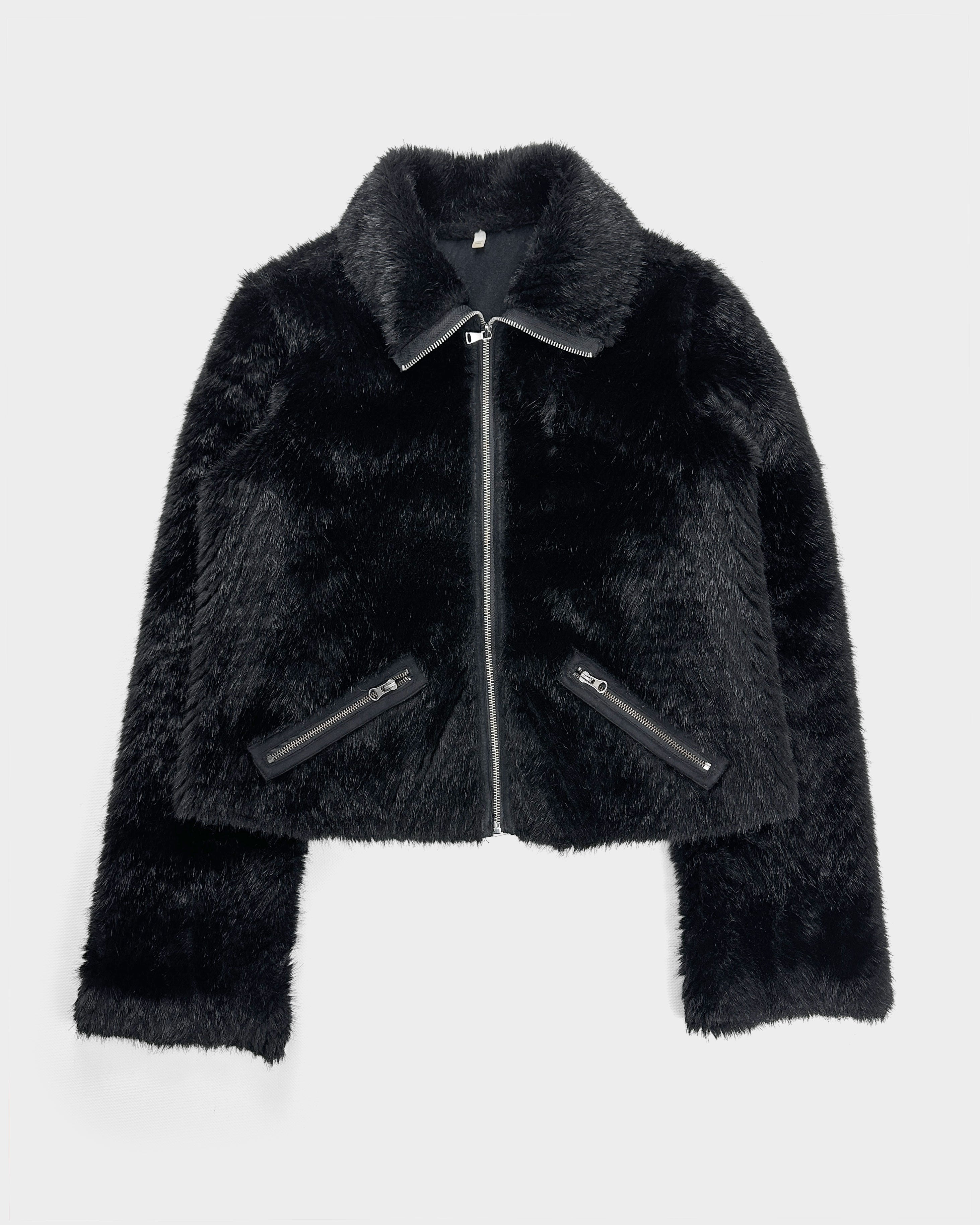 Armani Reversible Black Fur Jacket 2000's - Vintagetts