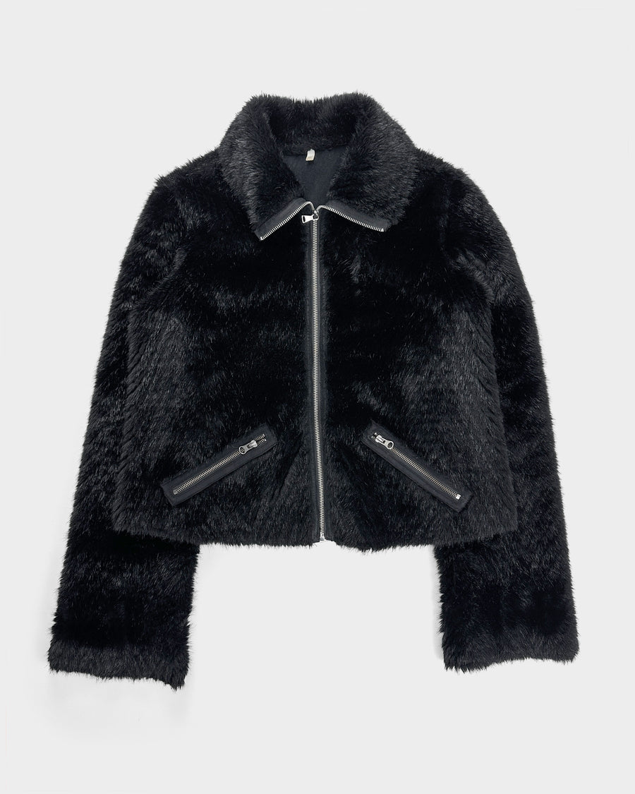 Armani Reversible Black Fur Jacket 2000's