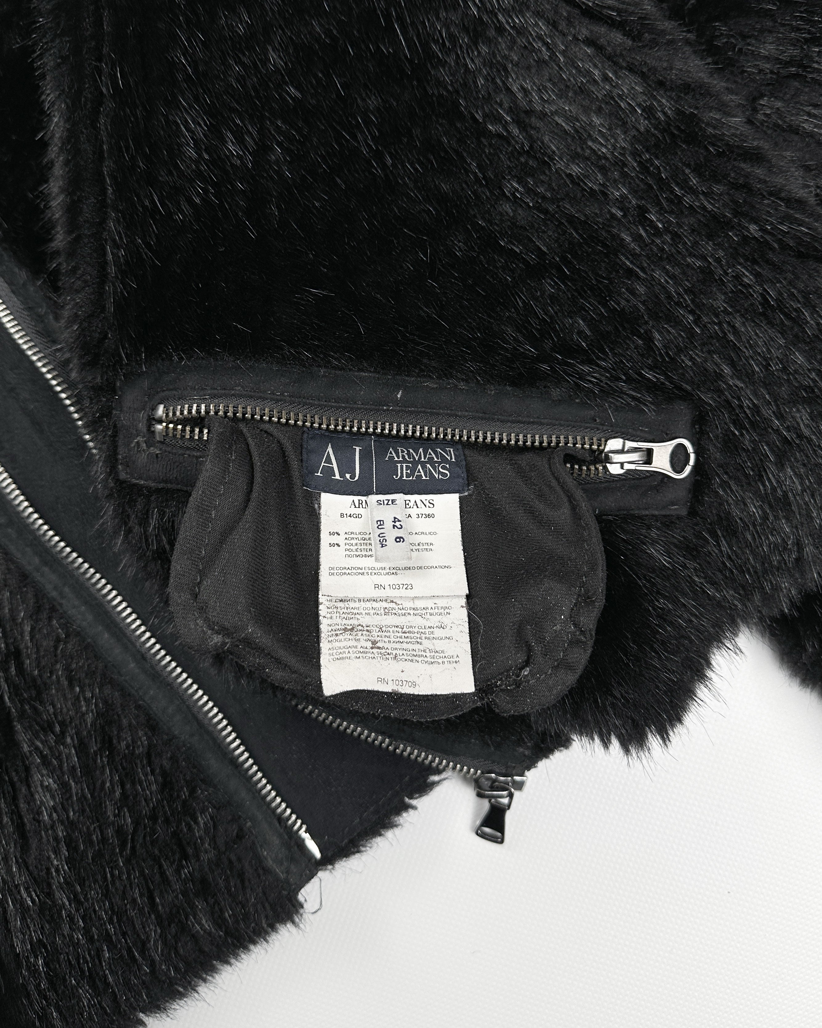 Armani Reversible Black Fur Jacket 2000's - Vintagetts