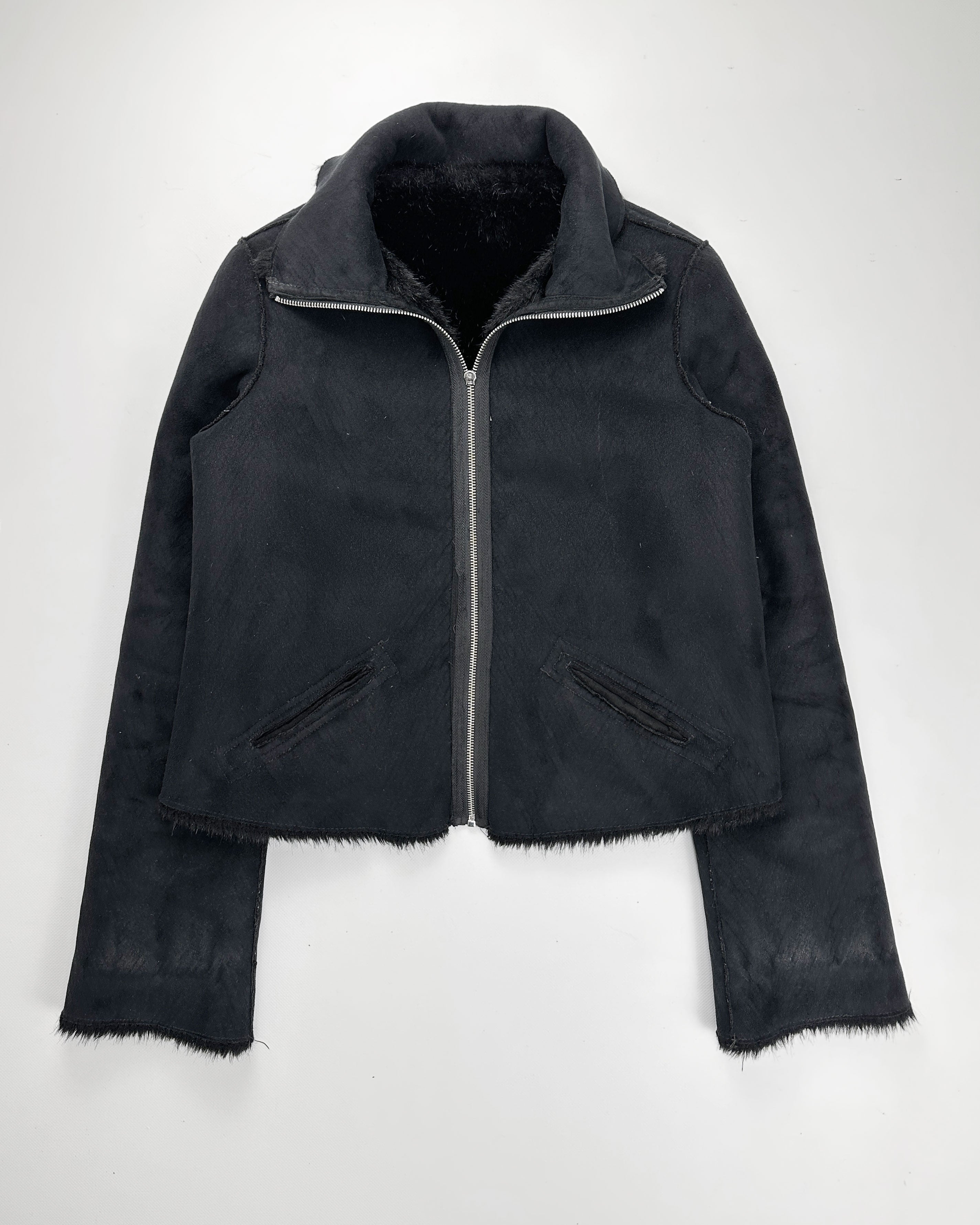 Armani Reversible Black Fur Jacket 2000's - Vintagetts