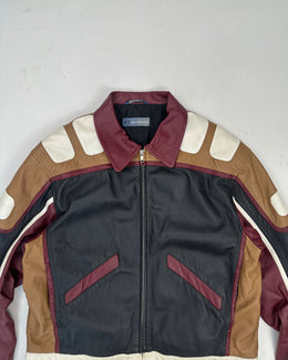 Essenza Double Layer Racing Leather Jacket 2000's
