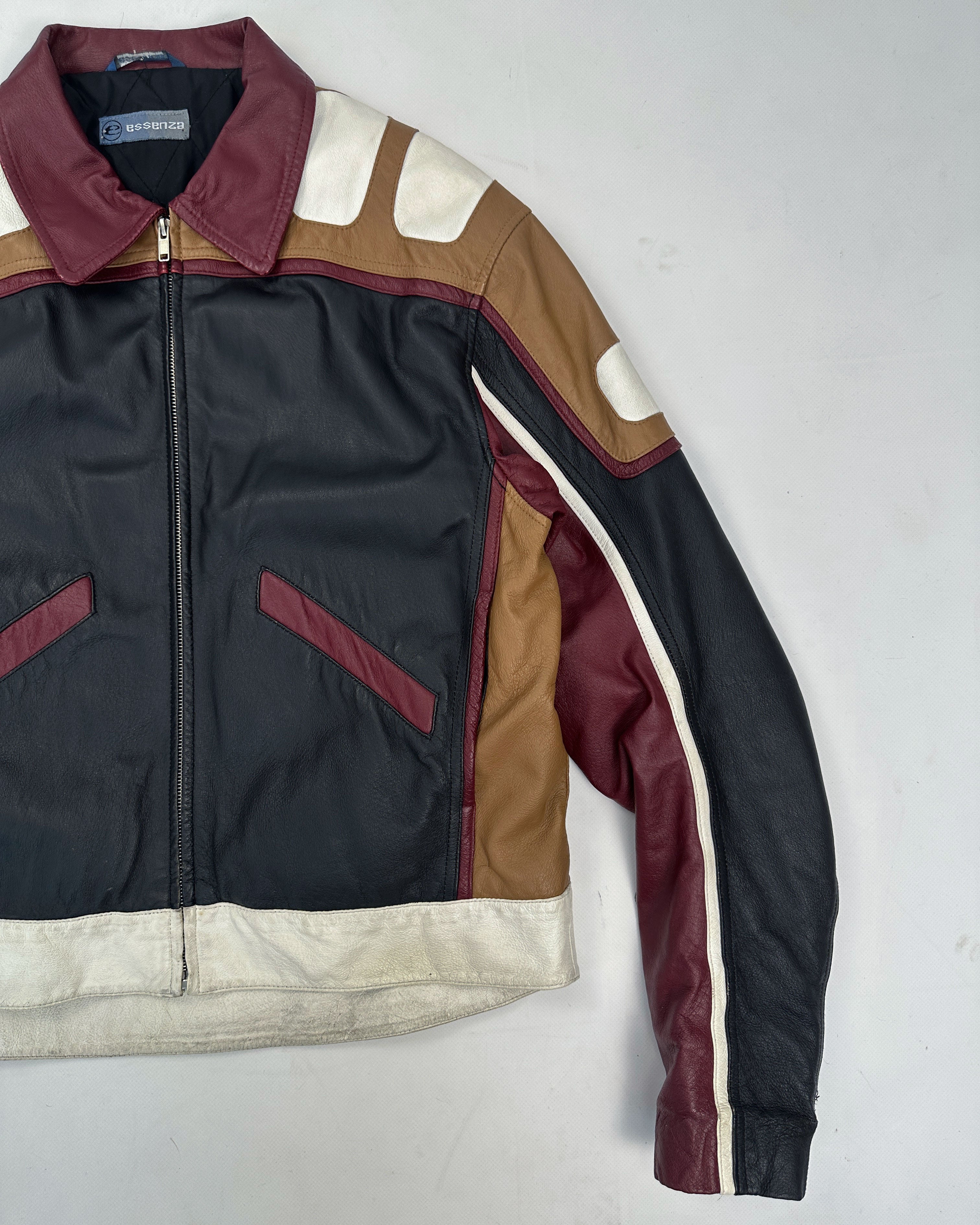 Essenza Double Layer Racing Leather Jacket 2000's