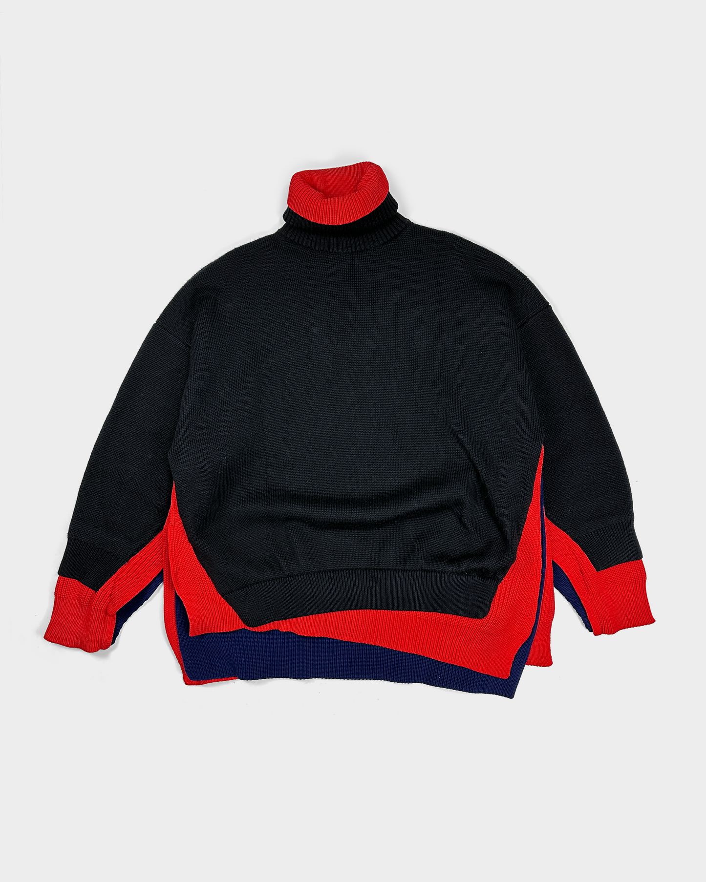 Balenciaga 4-Layer Black Turtle-neck Knit F/W 2018