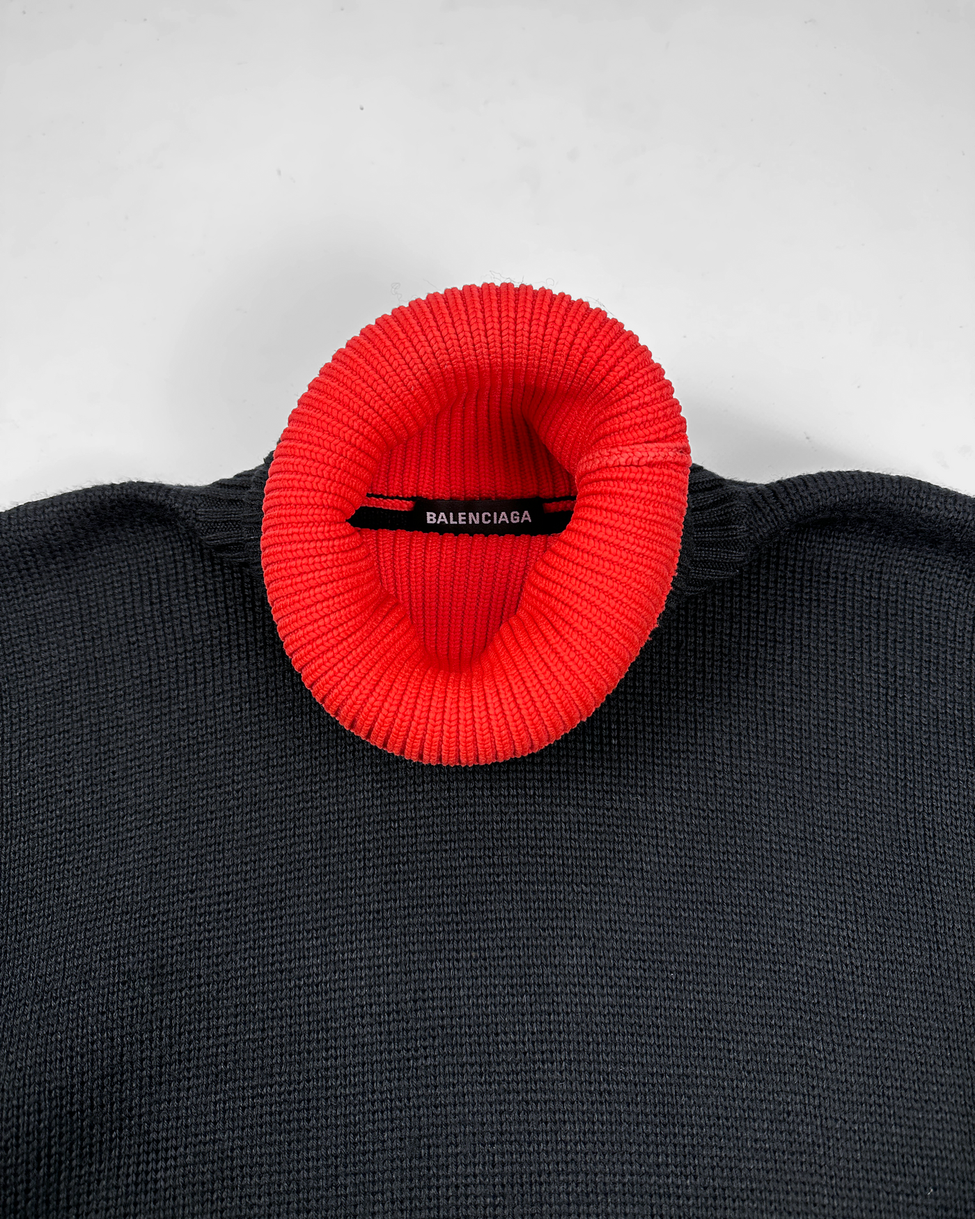 Balenciaga 4-Layer Black Turtle-neck Knit F/W 2018