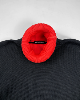 Balenciaga 4-Layer Black Turtle-neck Knit F/W 2018