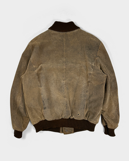 Essenza Distressed Brown Leather Jacket 1990's