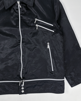 Versace 8-zippers Viscose Black Light Jacket 2000's