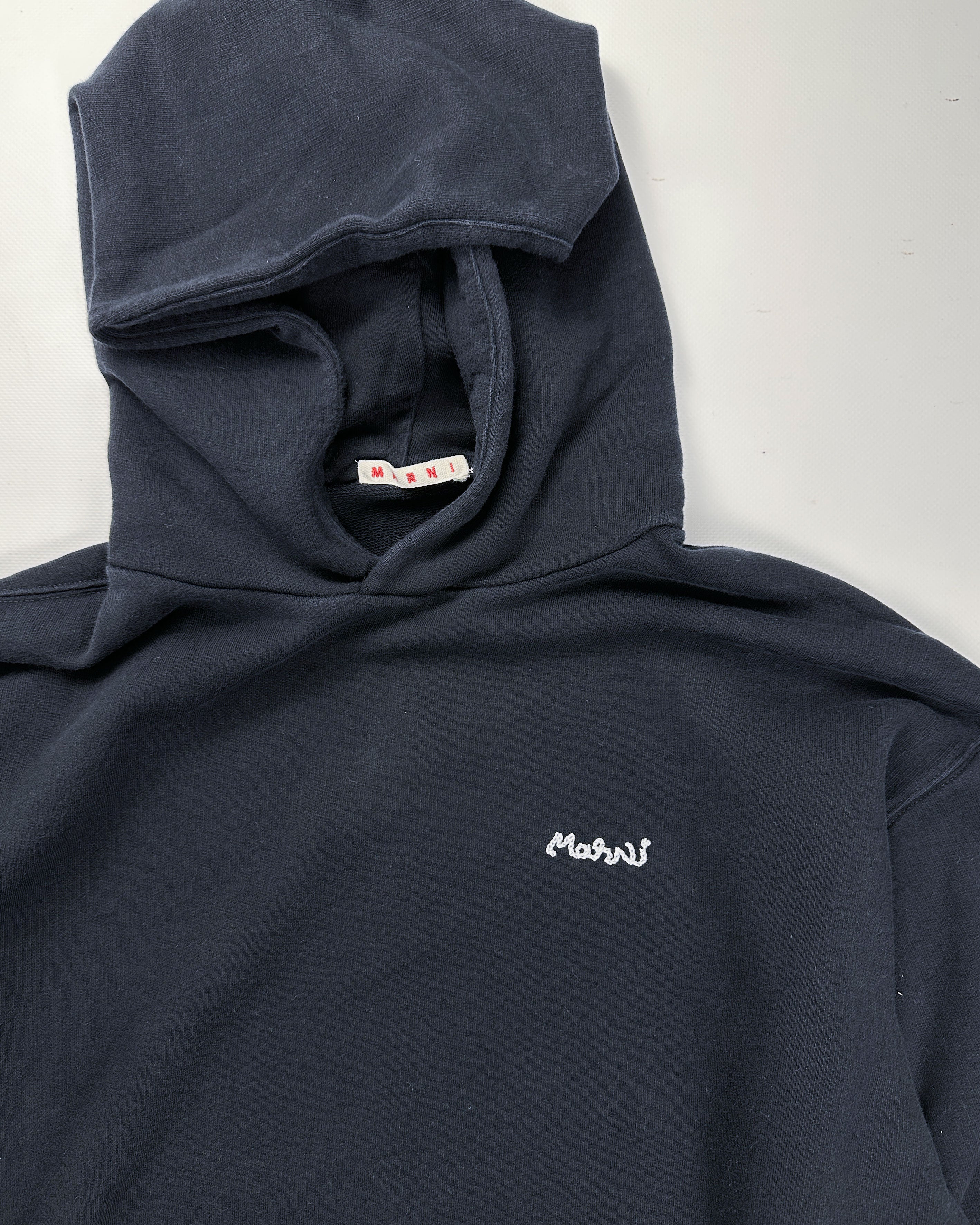 Marni 2-Layer Balck Cotton Hoodie F/W 2022 - Vintagetts
