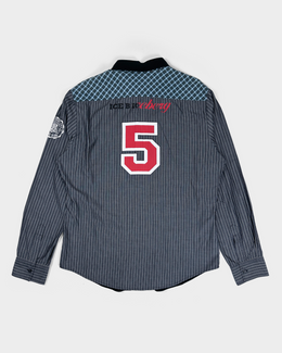 Iceberg Black Splitted Cotton Shirt 2000's