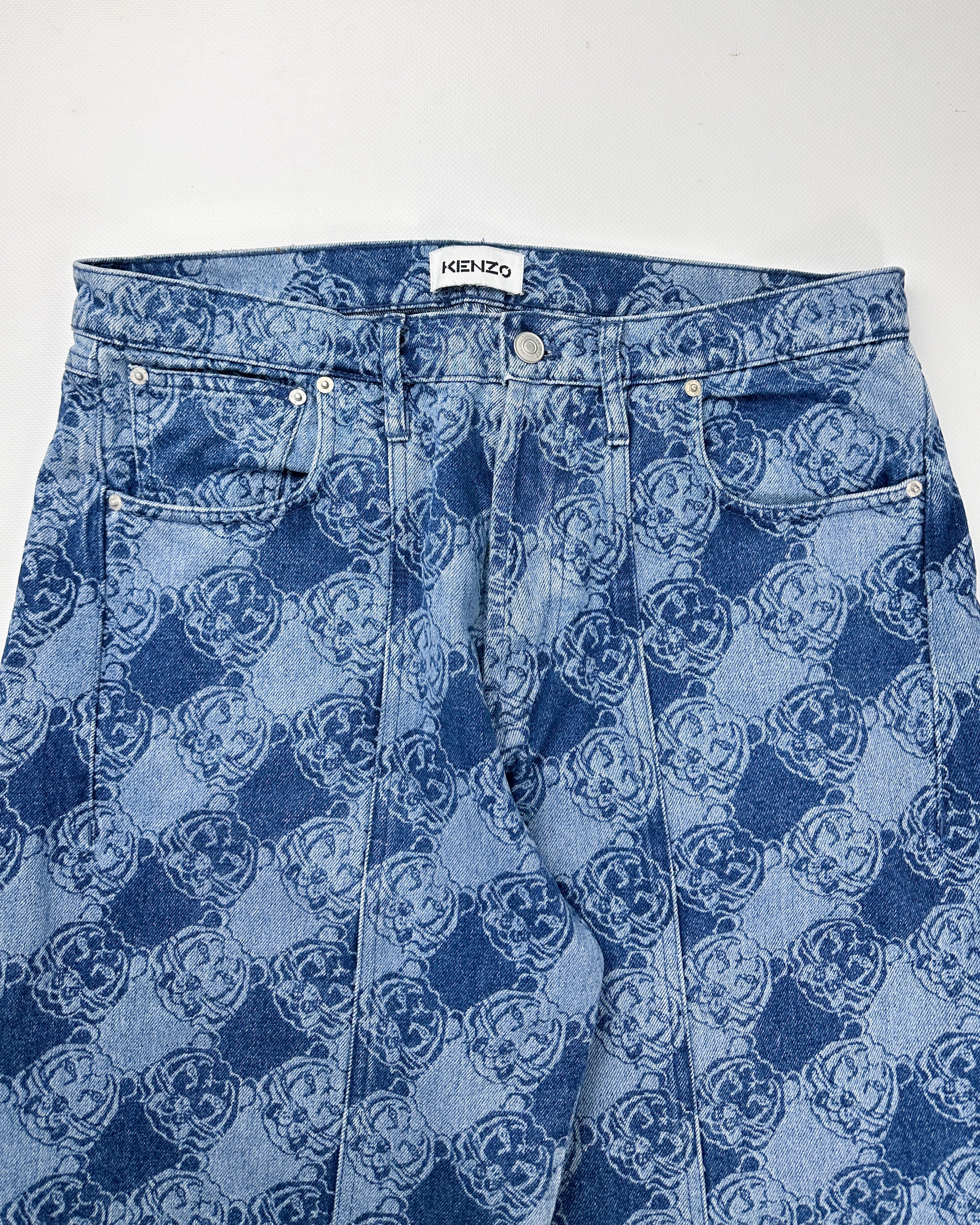 Kenzo Printed Denim 2-Layer Jeans F/W 2016 - Vintagetts