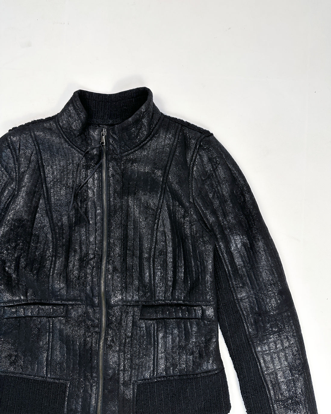 Voodoo Black Cracked Jacket 1990's