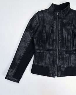 Voodoo Black Cracked Jacket 1990's