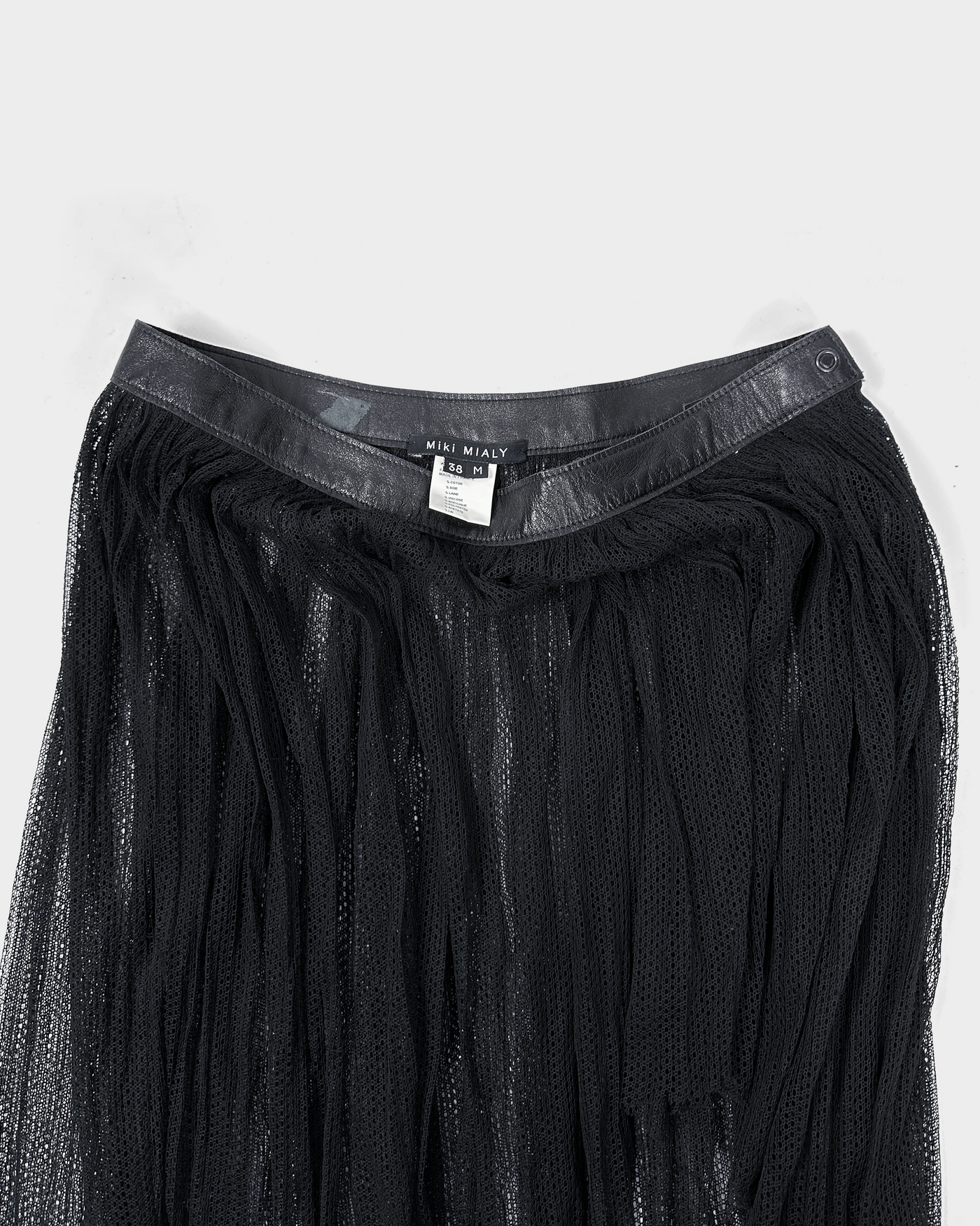 Miki Mialy Mesh Long Black Skirt 2000's