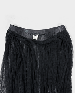 Miki Mialy Mesh Long Black Skirt 2000's