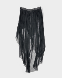 Miki Mialy Mesh Long Black Skirt 2000's