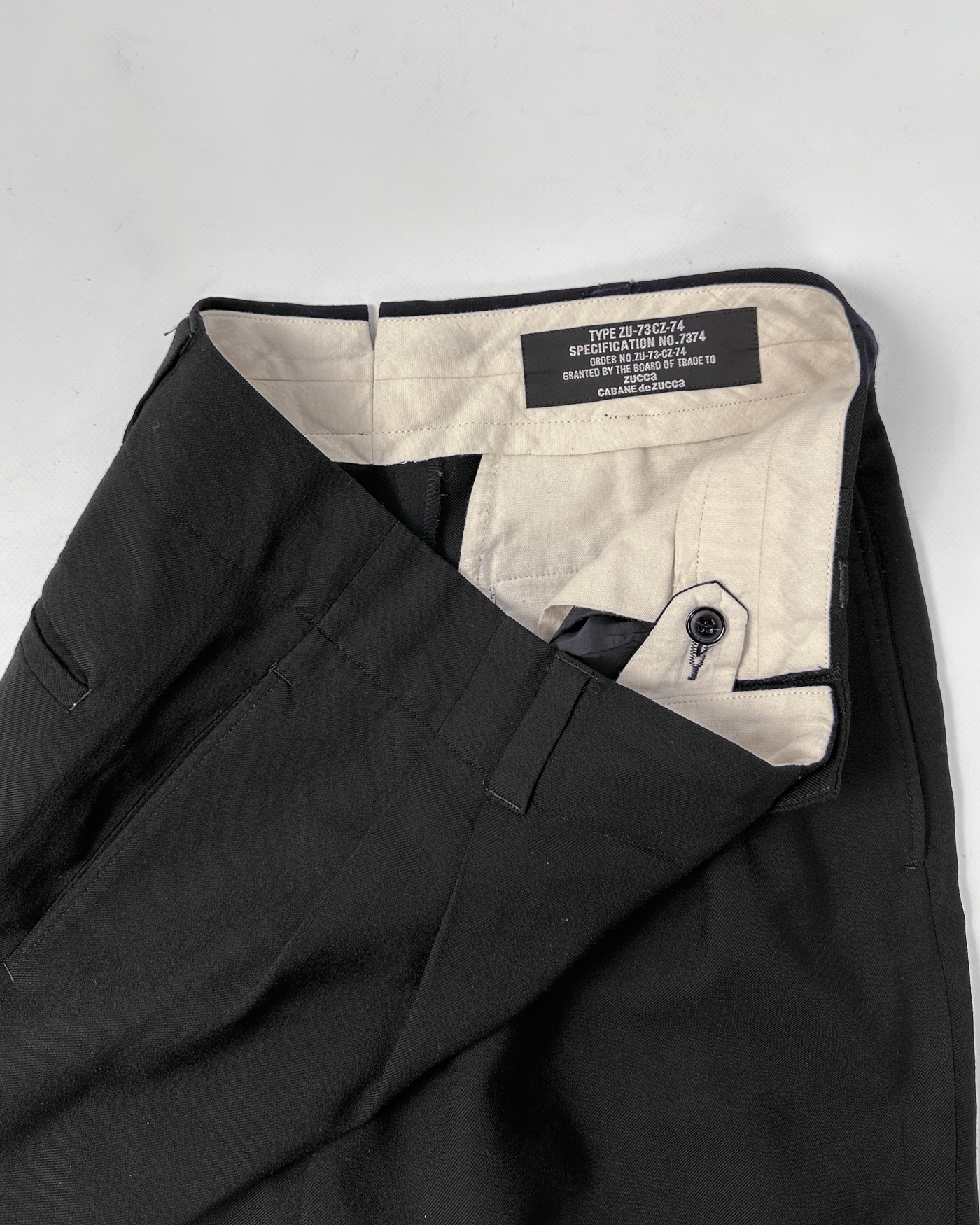 Cabane de Zucca High Rise Black Wool Pants 2000's