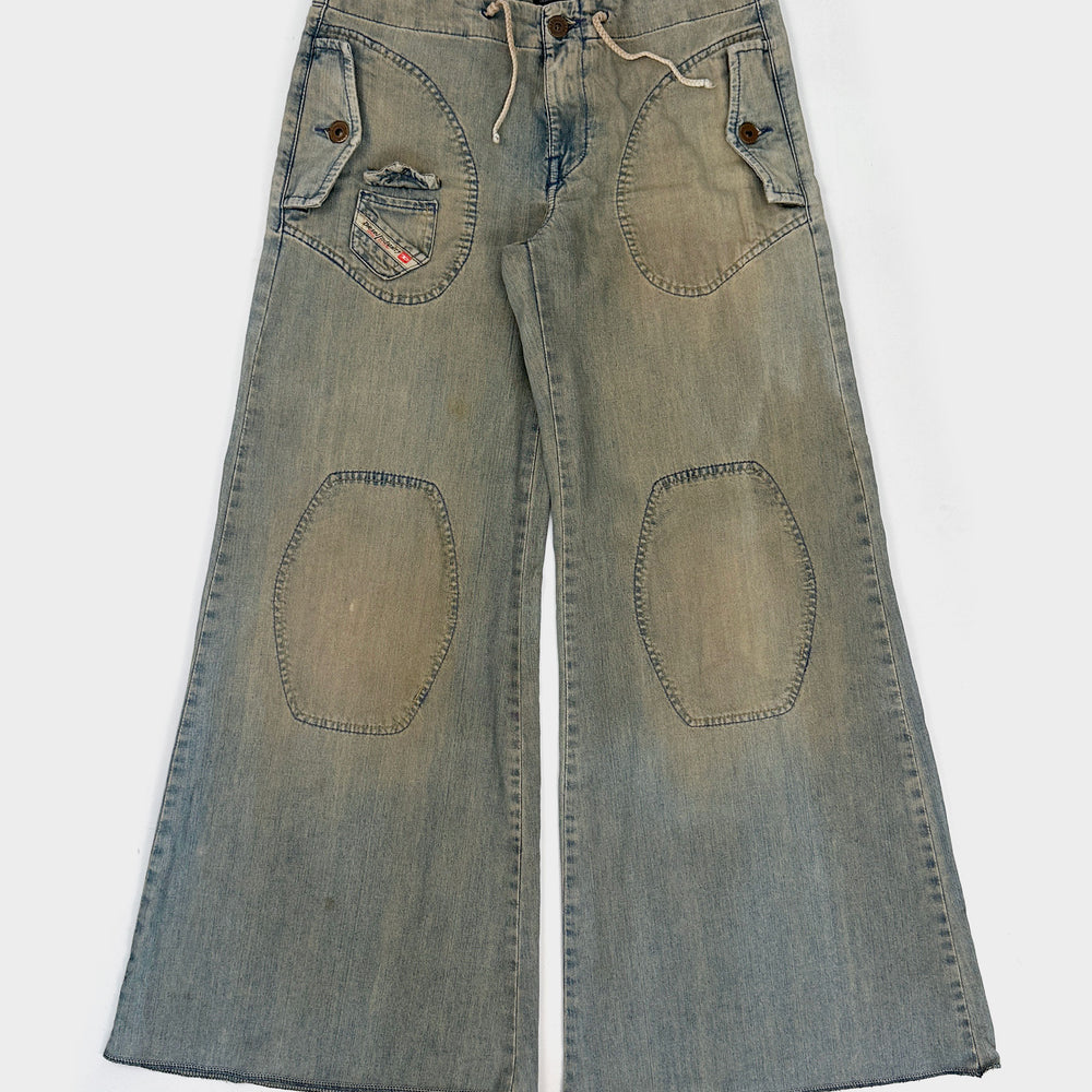 Diesel Fluid Denim Wide Pants 2002