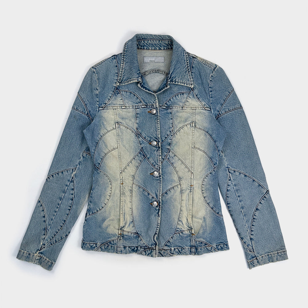 Iceberg Layered Faded Denim Jacket 1990's