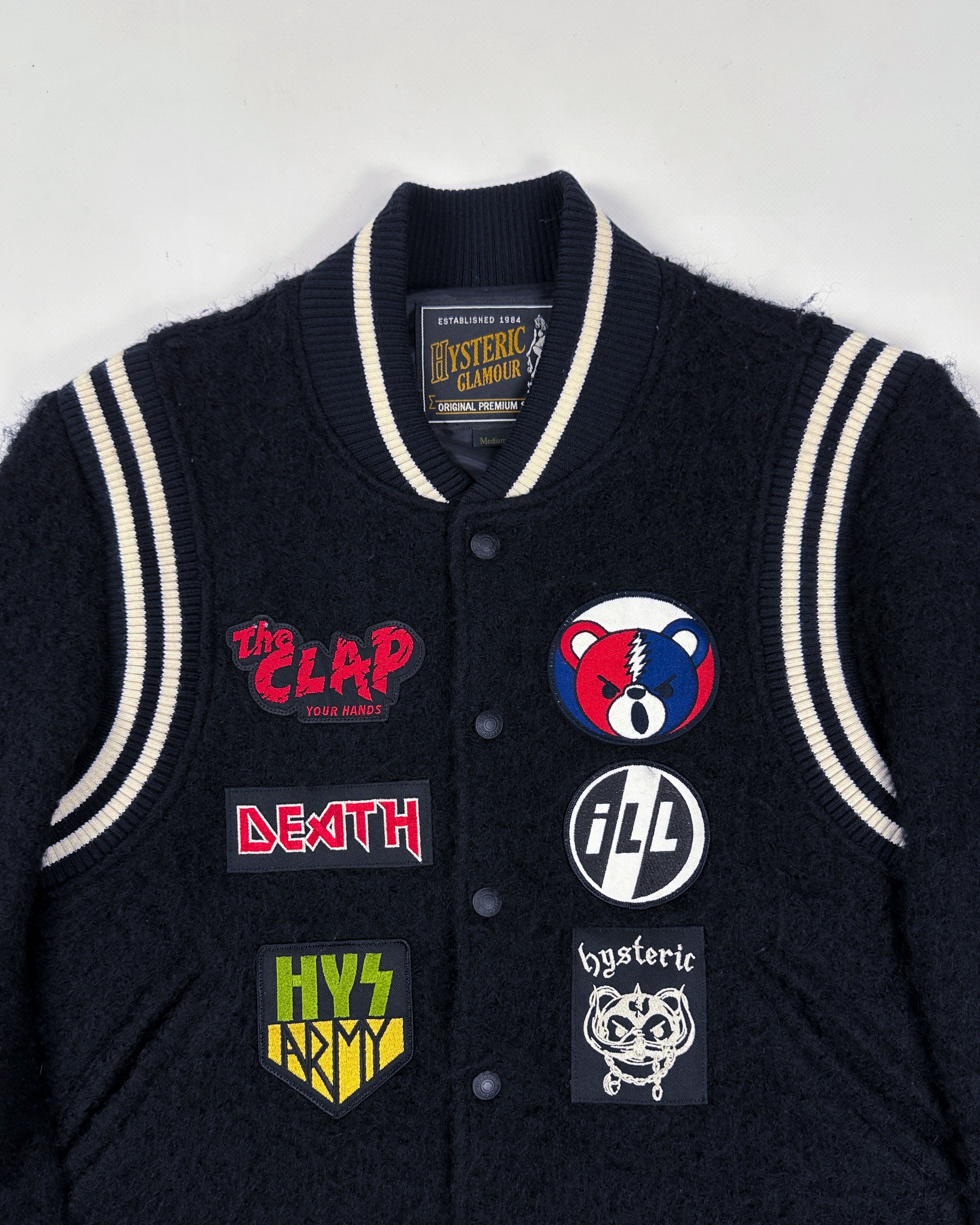 Hysteric Glamour Patched Black Varsity Jacket 2000's – Vintage TTS