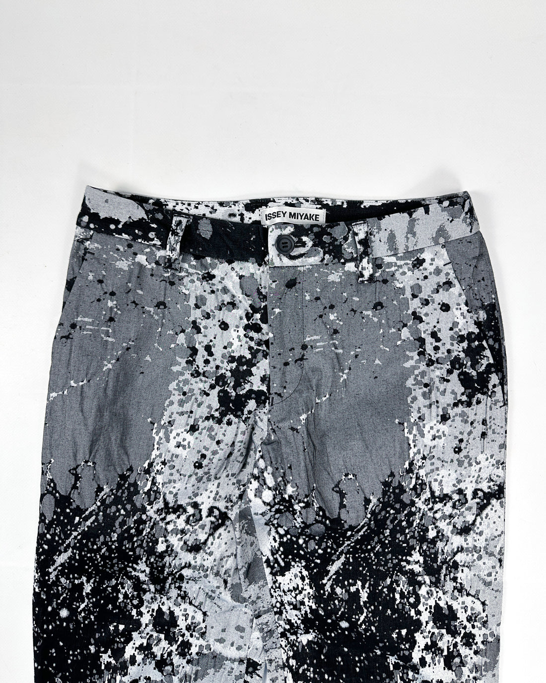 Issey Miyake Grey Shadow Print Pants 2000's