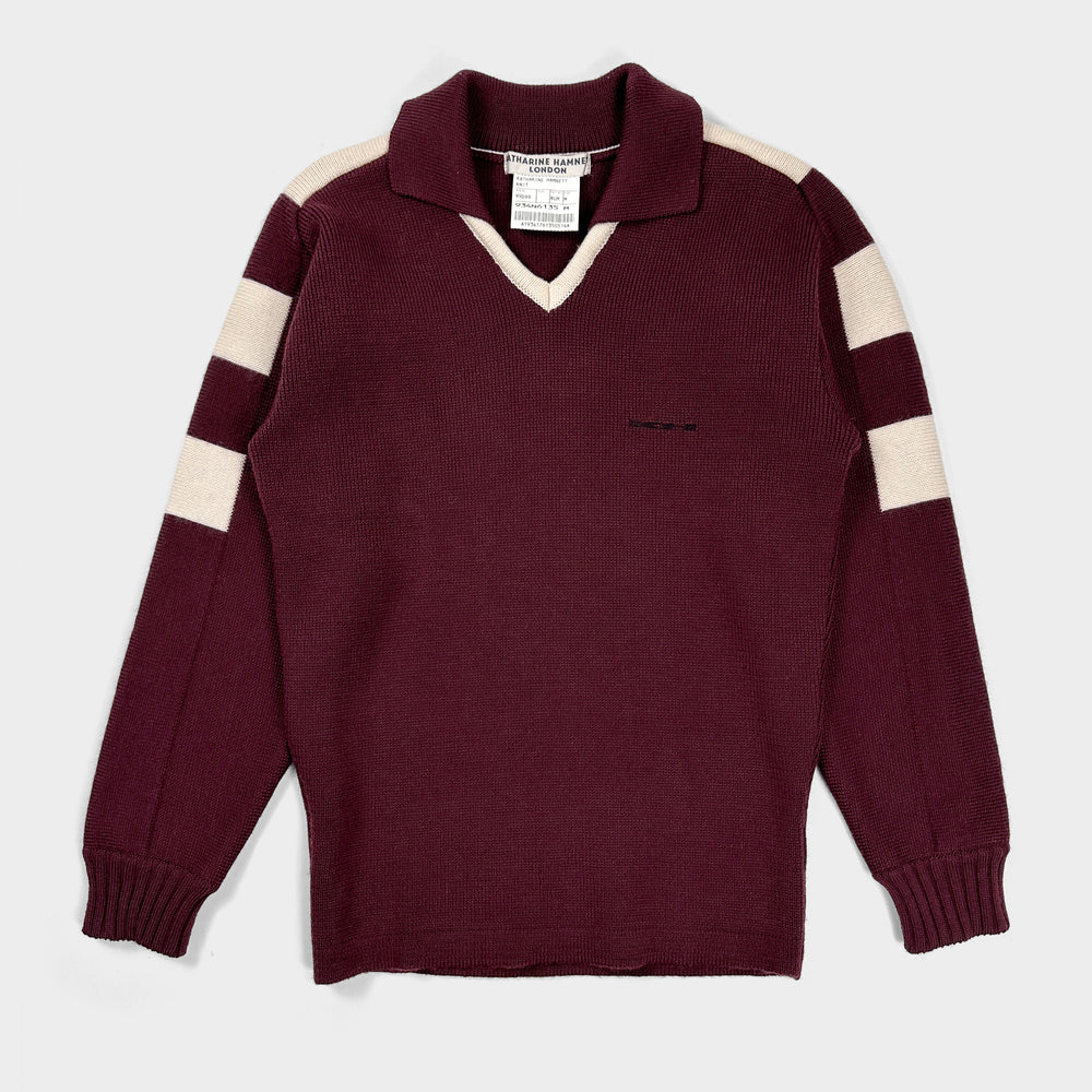 Katharine Hamnett College Burgundy Knit 2000's