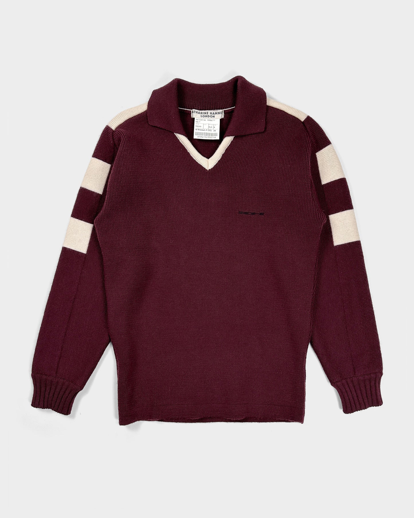 Katharine Hamnett College Burgundy Knit 2000's