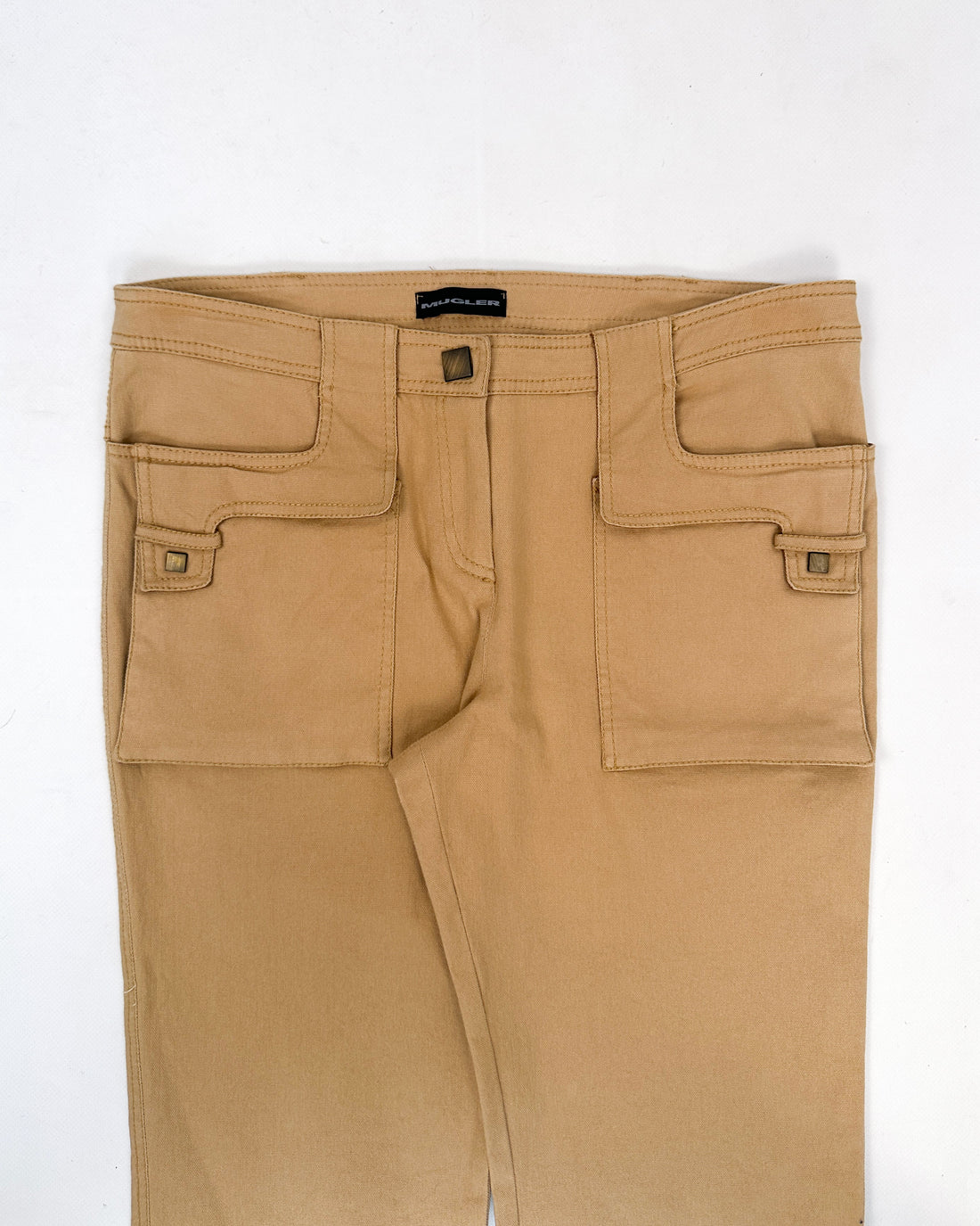 Thierry Mugler Doble Pocket Camel Straight Pants 2000's