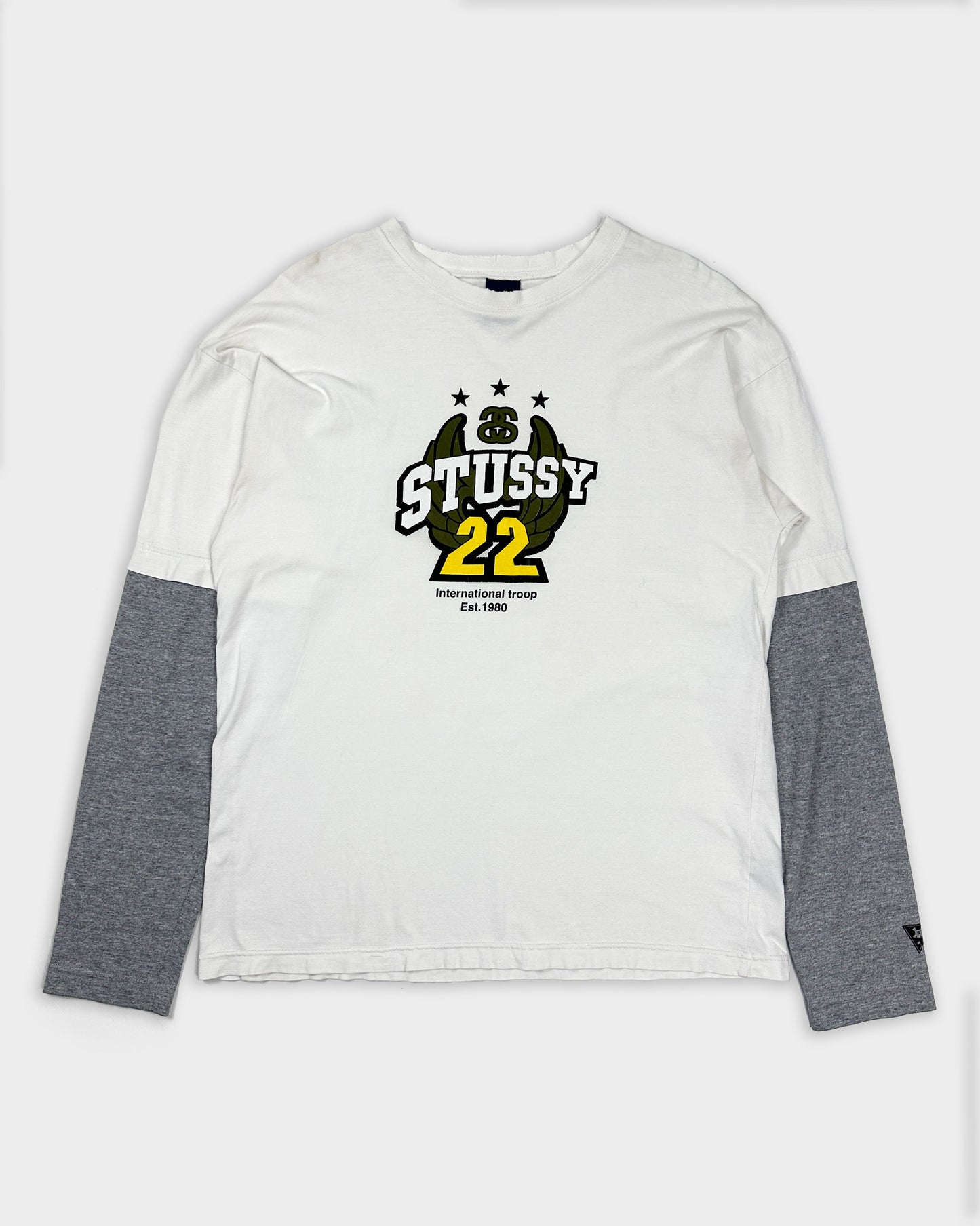 Stussy 2-Layer Longsleeve Made in USA Tee 1990's