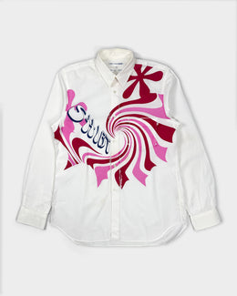 Comme des Garçons Shirt Printed White Shirt 2004