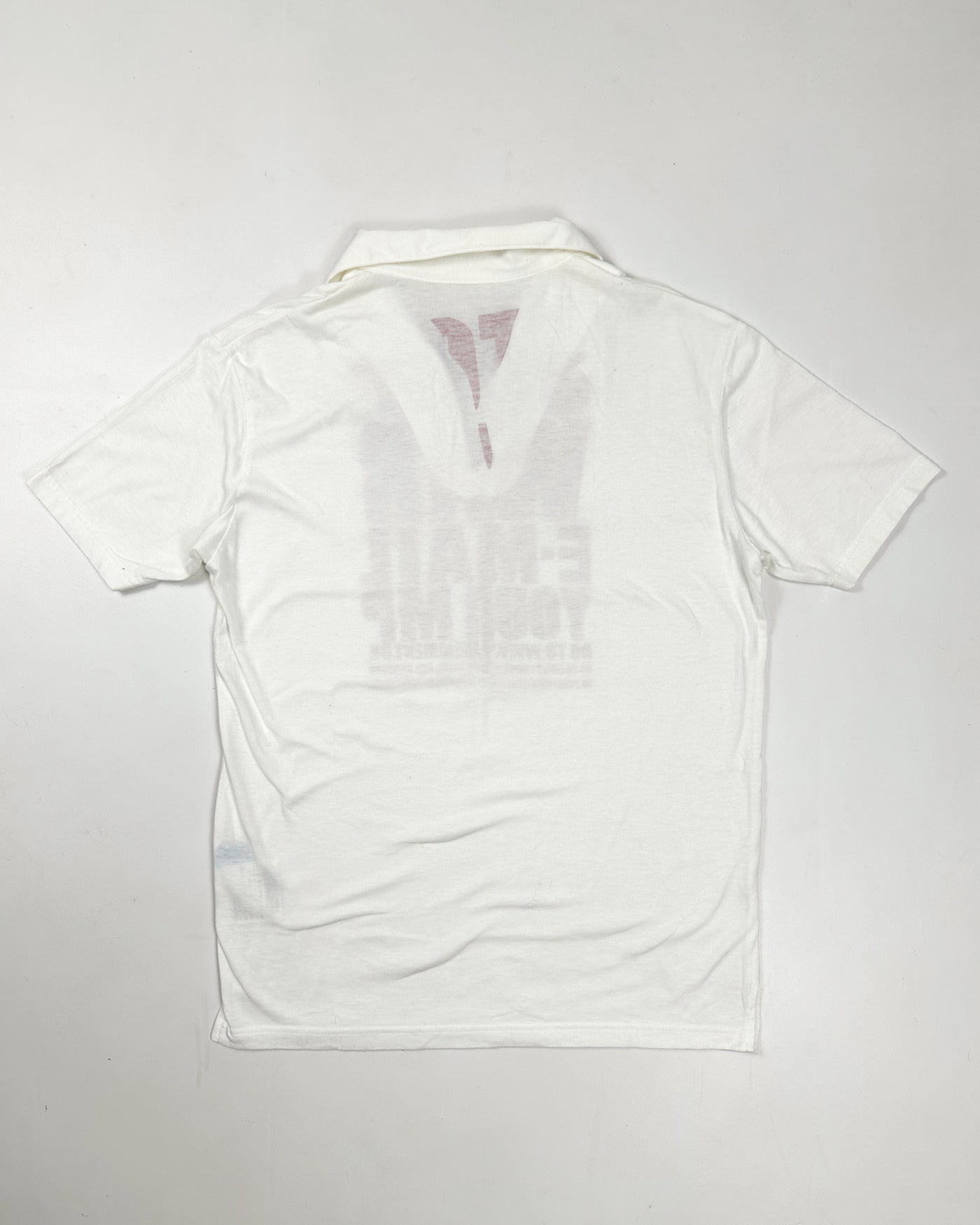 Katharine Hamnett "Stop War" White Printed Polo Tee 2003