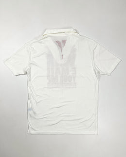 Katharine Hamnett "Stop War" White Printed Polo Tee 2003