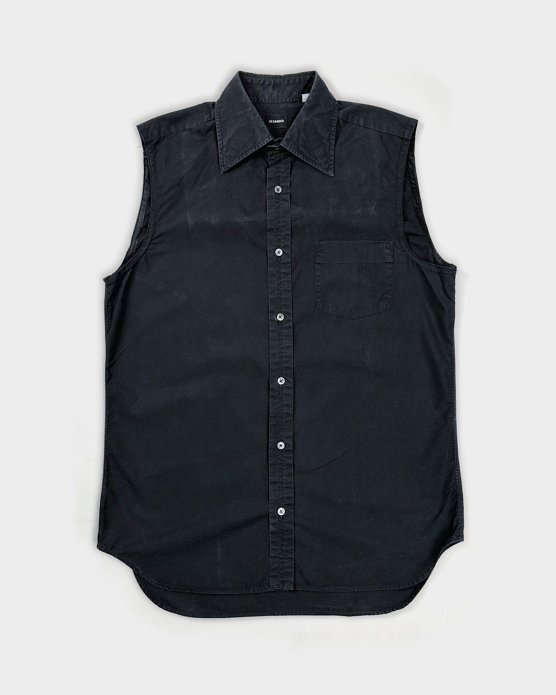 Jil Sander Sleveless Black Shirt 2000's