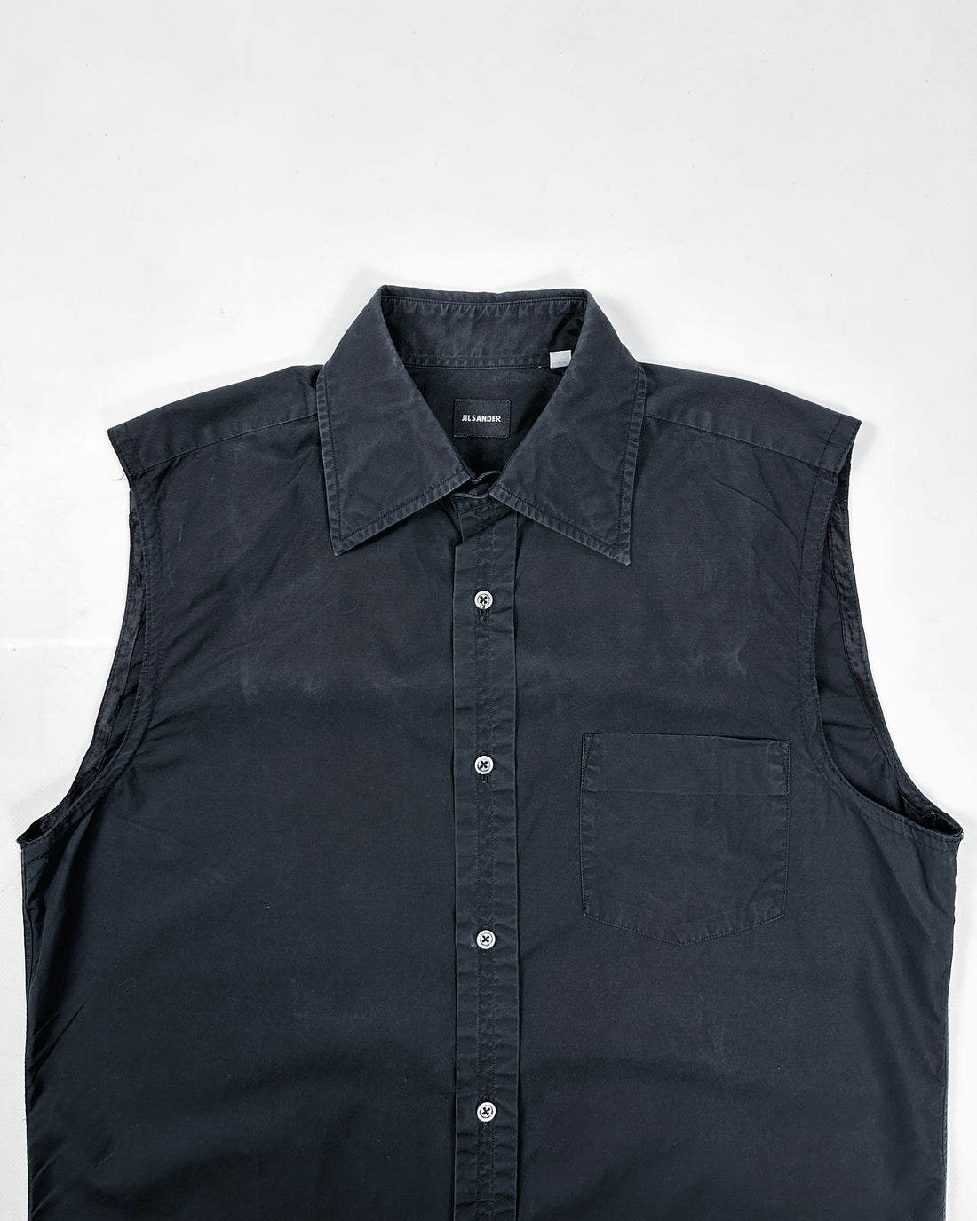 Jil Sander Sleveless Black Shirt 2000's