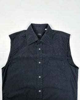 Jil Sander Sleeveless Black Shirt 2000's
