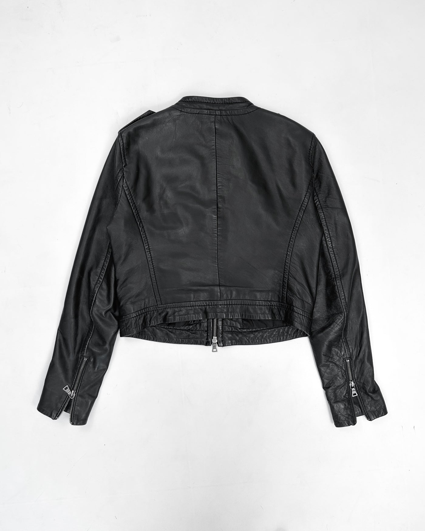 Moschino Cropped Soft Leather Jacket 1990's