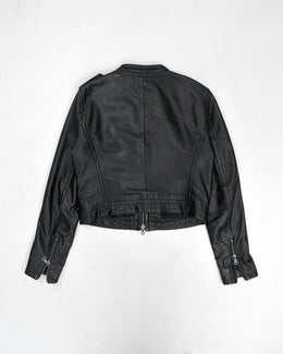 Moschino Cropped Soft Leather Jacket 1990's