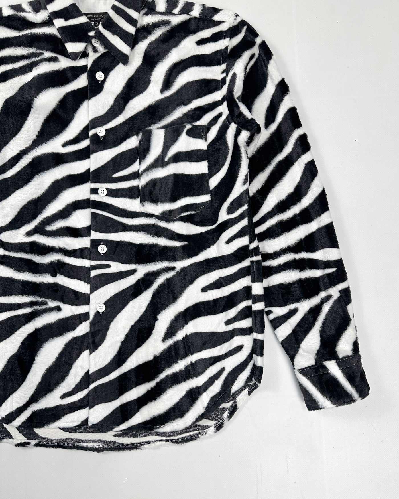 Comme des Garçons Homme Plus Fur Zebra Print Shirt 2015