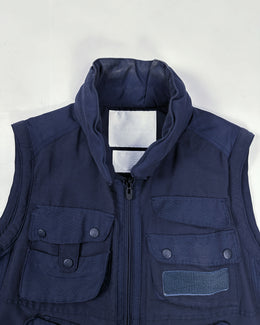 White Mountaineering Navy Blue Utility Vest S/S 2011